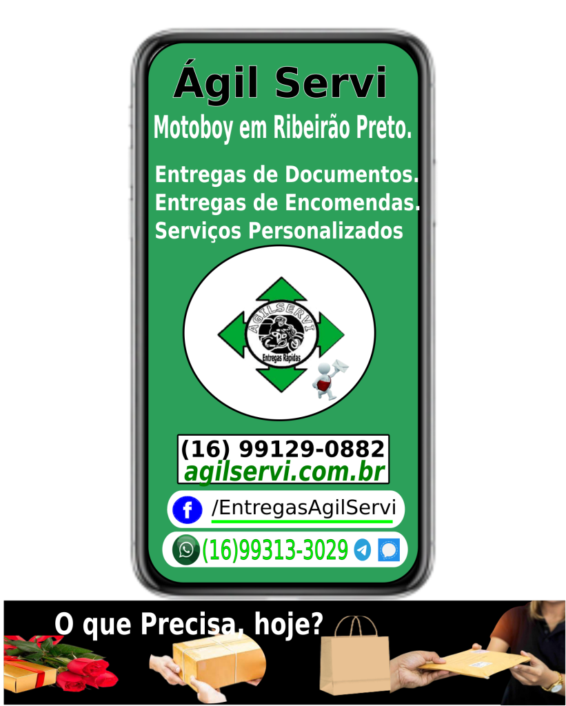 Agilservi Transporte de Documentos e entregas rápidas de encomendas aqui em Ribeirão Preto. Serviços de Motoboy personalizados.